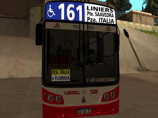Todobus Pompeya II Agrale MT15 Línea 161 Interno 1233 ImVehFt