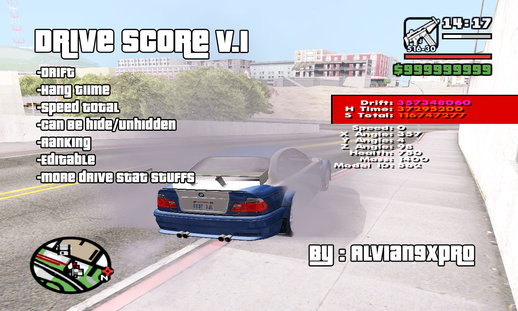 Drive Score v.1 (PC)  (Drift Score, Hang Time ,Total Speed Score )