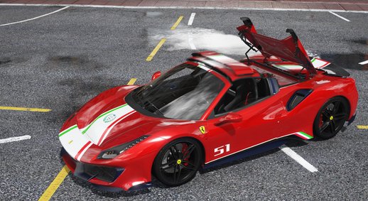 2019 Ferrari 488 Pista SPIDER [Animated Roof][ADD-On/Template]