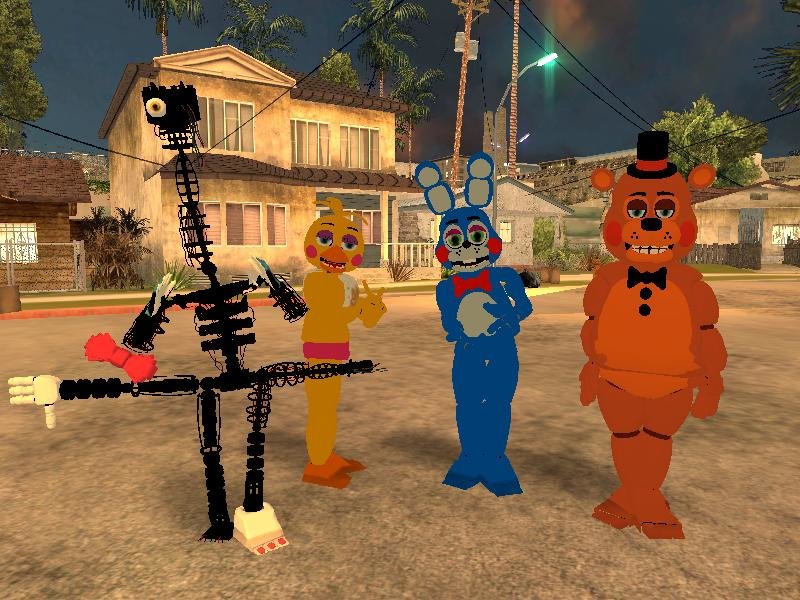 GTA San Andreas Five Nights at Freddy's 1 Skin Pack Mod