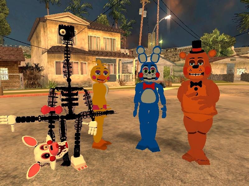 GTA San Andreas FIve Nights at Freddy's 2 Skin Pack Mod