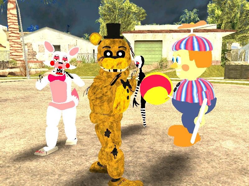 GTA San Andreas Five Nights at Freddy's 1 Skin Pack Mod