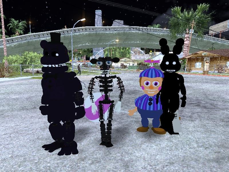 GTA San Andreas Five Nights at Freddy's 4 Ultimate Skin Pack Mod