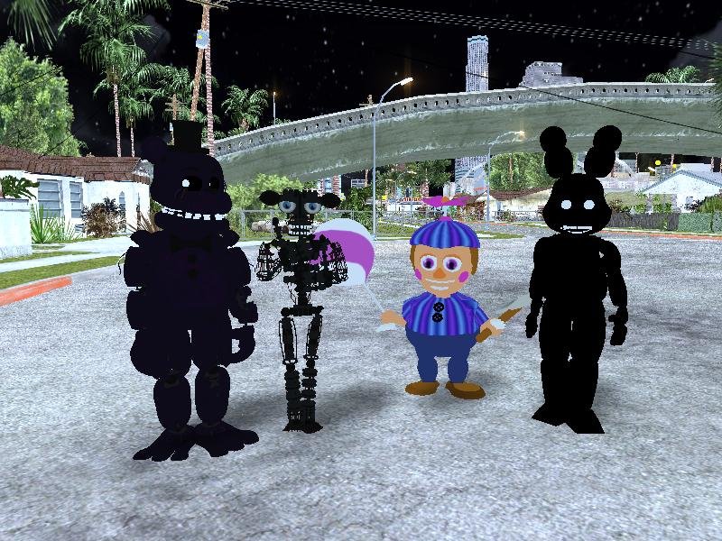 GTA San Andreas Five Nights at Freddy's 4 Ultimate Skin Pack Mod