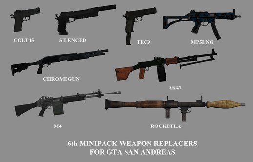 6th Weapons Replacers Minipack *Reupload Version*