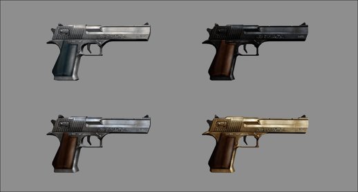 GTA IV Desert Eagle + Skins Pack