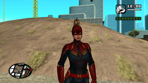 Captain Marvel from Movie in mask from 