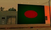 Bangladesh Flag Wallgraffiti