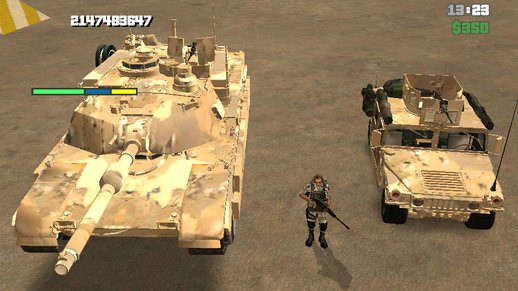 M1A2 Abrams and Hummer H1 dff ony all fix