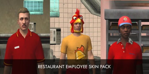 GTA Online Skin Pack #5 Restaurant employees