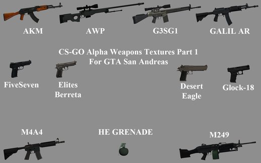 CS:GO Alpha Weapons Textures Part 1