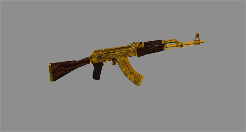 GTA San Andreas AKM Gold Cartel Skin Mod - GTAinside.com