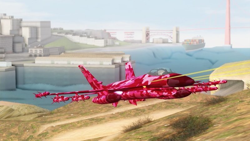 JoBuilt P-996 LAZER GTA 5 - screenshots, descrição e especificações do avião