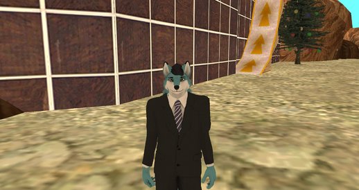 Furry Black Suit Wolf Mod