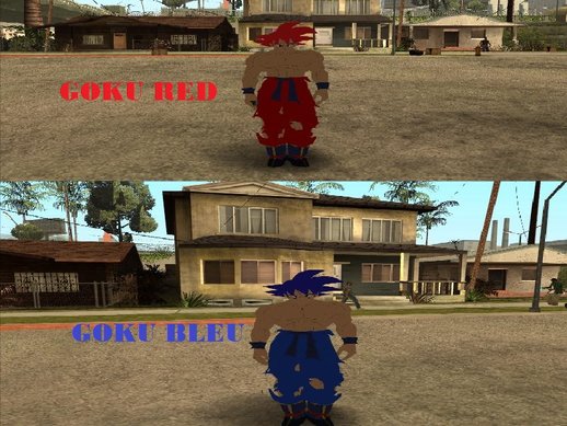Goku Bleu and Red