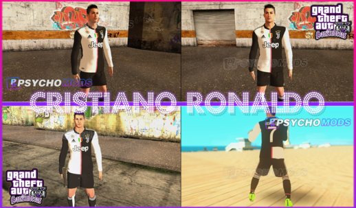 Cristiano Ronaldo with Juventus 2019-20 Home Kit