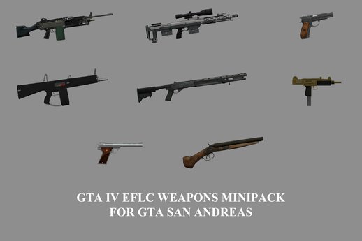 GTA IV EFLC Weapons Minipack