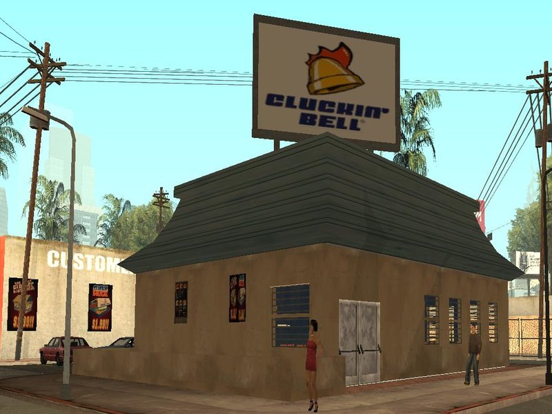 Gta San Andreas New Real Time Open Interior Cluckin Bell Mod