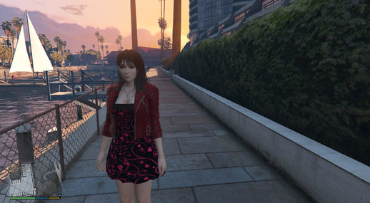 Hearts Dress And Dark Red Jacket For Momiji