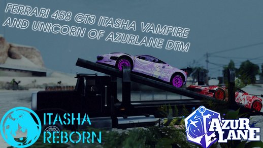 Ferrari 458 GT3 Itasha Vampire and Unicorn of AzurLane DTM 