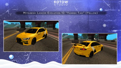 Mitsubishi Lancer Evolution 10 Yandex Taxi (Yellow)