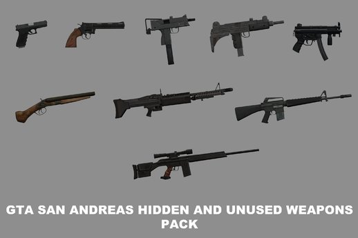 GTA San Andreas Hidden & Unused Weapons Pack