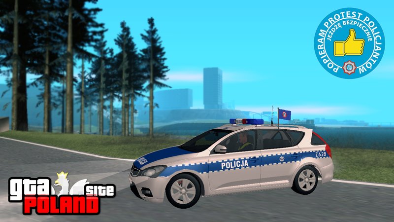 GTA San Andreas Kia Cee'd SW I Policja KSP Warszawa Mod