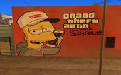 Mural Bart Simpson Grand Thert Auto The Simpsons GTA SA