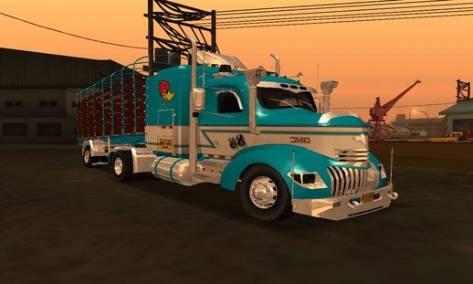 CHEVROLET C.O.E. MODIFICADO Y SEMITRAILER DE ESTACAS