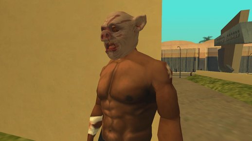 GTA V Zombie Pig Mask For CJ