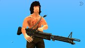 Skin Rambo with Weapon For San Android