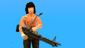 Skin Rambo with Weapon For San Android
