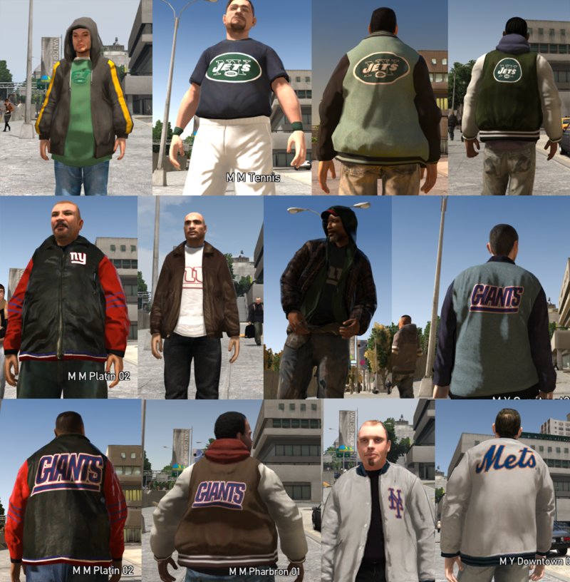 GTA 4 New York Sports Teams For Peds Mod - GTAinside.com