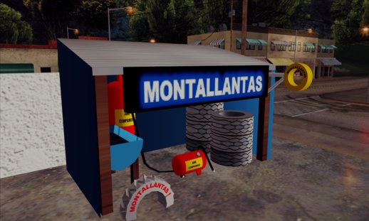 Gasolinera Con Montallantas