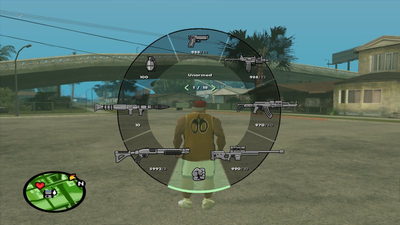 GTA San Andreas Weapon Wheel From Definitive Edition For Android