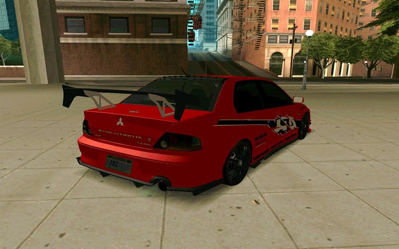 GTA San Andreas Paintjob Tokyo Drift Mitsubishi Lancer evo