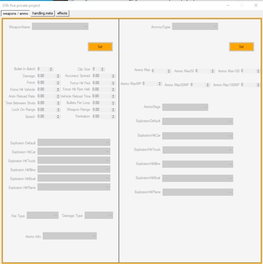 (real-time) Weapon / Handling Editor