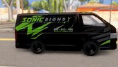 Toyota Hiace Sonic signs & Excel Cargo Van