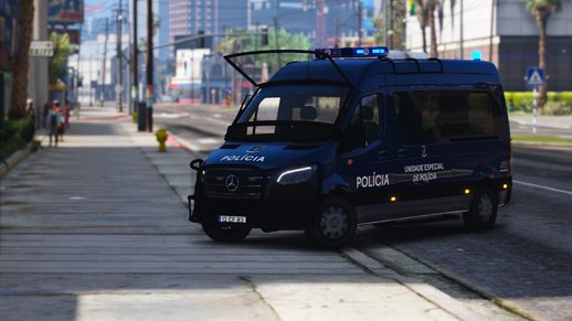 Portuguese Public Security Police UEP - Mercedes-Benz Sprinter 2019 [ AddOn / Refletive ] v1.0