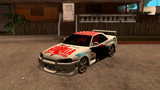 Paintjob for 1999 Nissan Skyline R-34 GT-R V-spec for Mobile