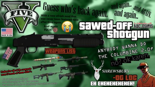 GTA V Shrewsbury Sawed-Off Shotgun [GTAinside.com Release]