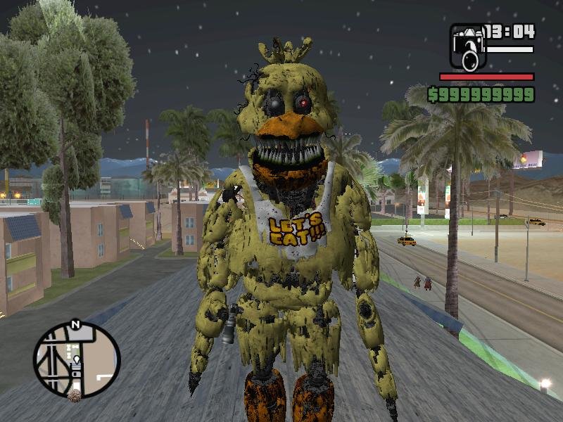 GTA San Andreas Five Nights at Freddy's 4 Ultimate Skin Pack Mod