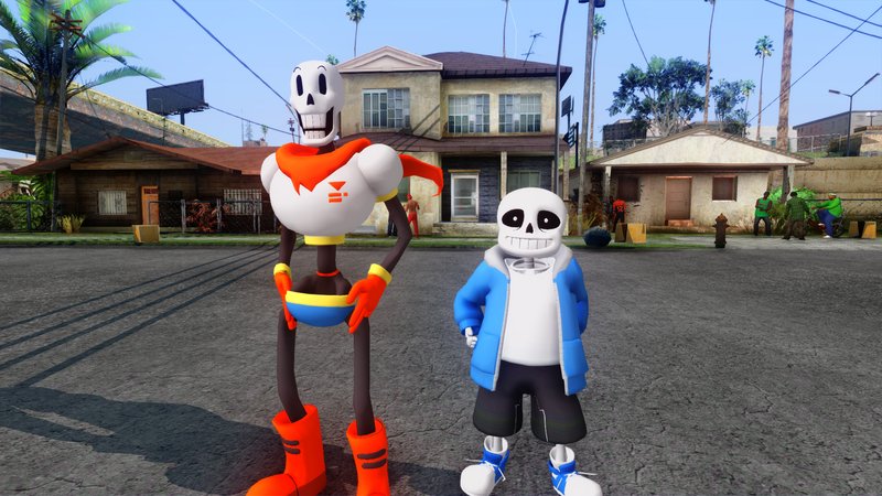 Gta San Andreas Undertale Sans And Papyrus Mod Gtainside Com