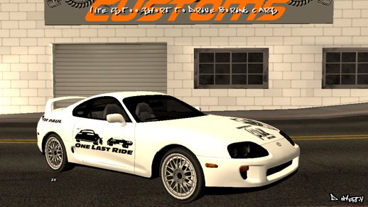 Paul Walker Tribute Paintjob for Toyota Supra US-Spec (JZA80) 1993 for Mobile