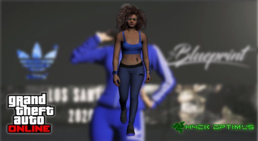 GTA Online Skin Ramdon Female Big Afro Energy Up Sport Gym