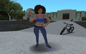 GTA Online Skin Ramdon Female Big Afro Energy Up Sport Gym