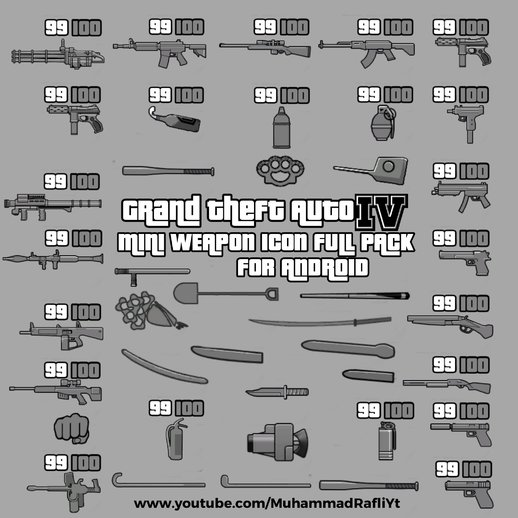 GTA IV Full Weapon Icon Pack For Android
