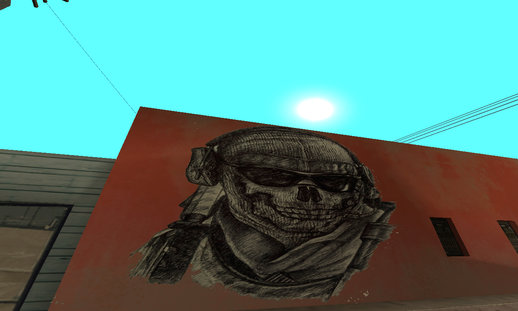 Mural de Simon Ghost Riley CoD MW2