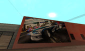 Mural del BMW M3 GTR Need For Speed Most Wanted