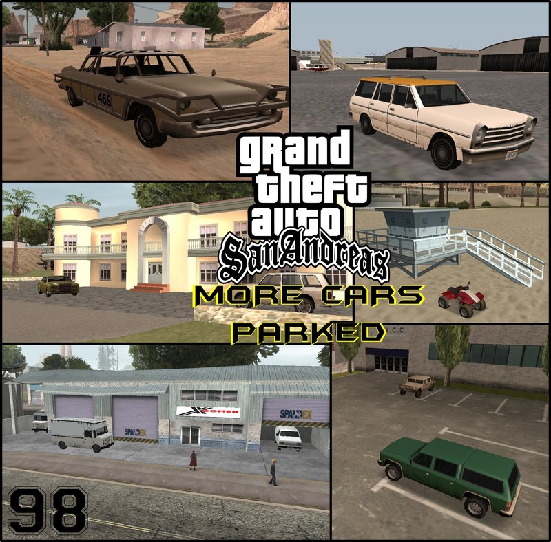 Gta San Andreas More Cars Parkeds Around San Andreas State Mod Gtainside Com